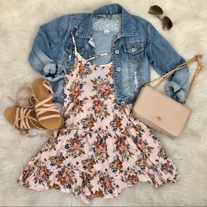 Pink flowery dress